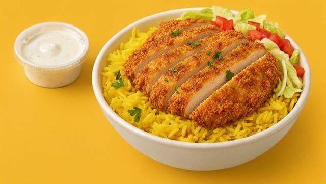 Crispy Chicken Rice Bowl.