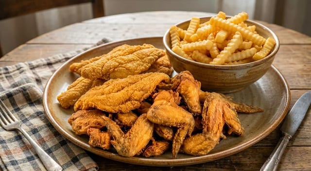 30 Wings 12 Fish No Fries